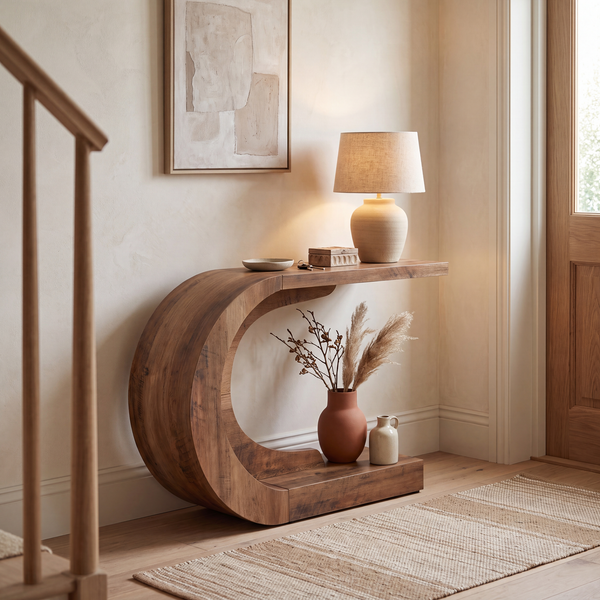 Turano gebogen consoletafel