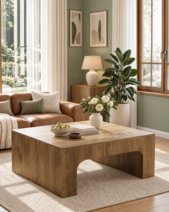 POSITY Warm bruin, Arezzo salontafel, sfeerbeeld in de woonkamer
