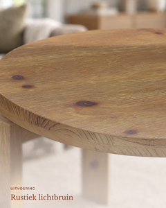 POSITY Warm bruin, Assisi salontafel, detail van het blad