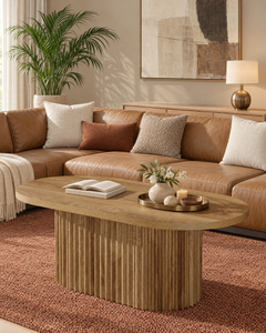 POSITY Warm bruin, Cecina salontafel, sfeerbeeld in de woonkamer