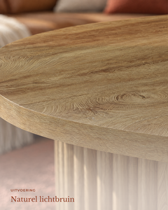 POSITY Warm bruin, Cecina salontafel, detail van het blad