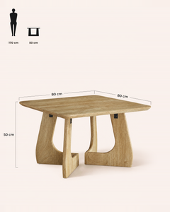 POSITY Lichtbruin, Gaeta salontafel, maatvoering
