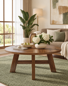 POSITY Warm bruin, Gubbio salontafel, sfeerbeeld in de woonkamer