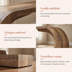 Turano gebogen consoletafel