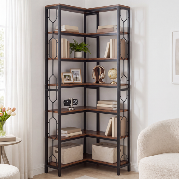 Verona hoge hoekboekenkast