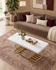 POSITY Wit met gouden accenten, Lamone salontafel, tweede sfeerbeeld