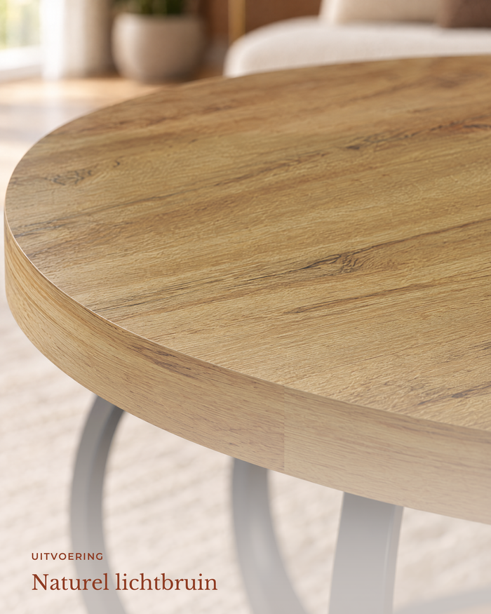 POSITY Warm bruin, Magra salontafel, detail van het blad