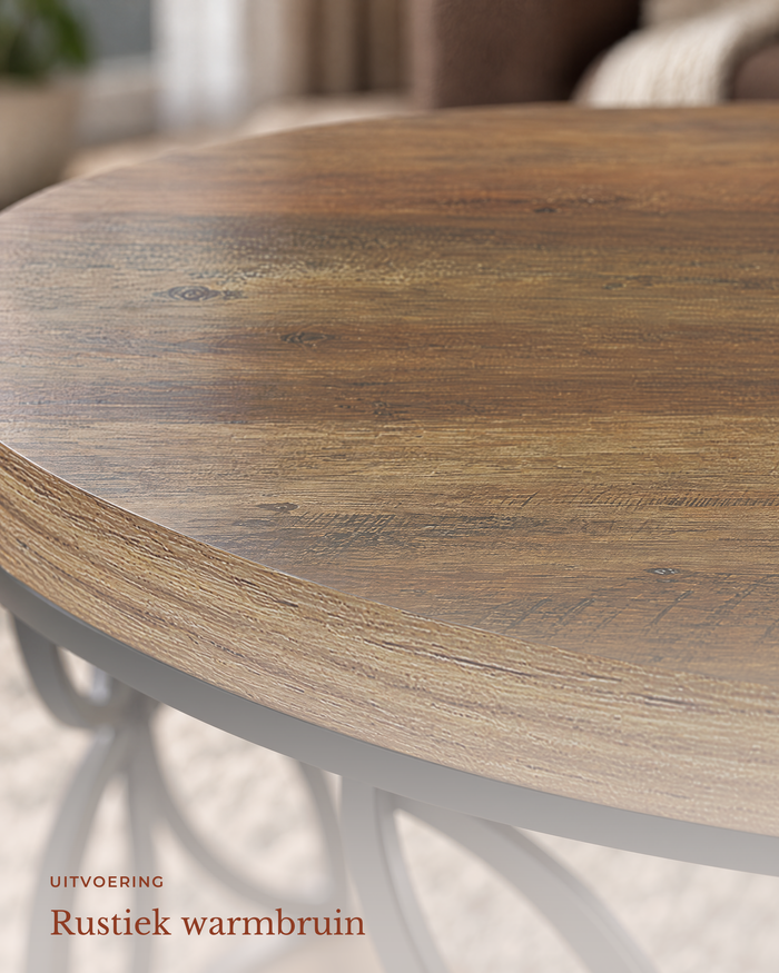 POSITY Warm bruin, Mincio salontafel, detail van het blad