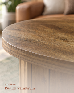 POSITY Warm bruin, Noto salontafel, detail van het blad