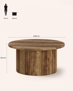 POSITY Rustiek bruin, Olbia salontafel, maatvoering