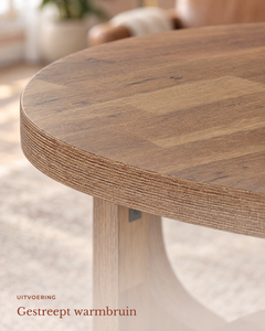 POSITY Warm bruin, Panaro salontafel, detail van het blad