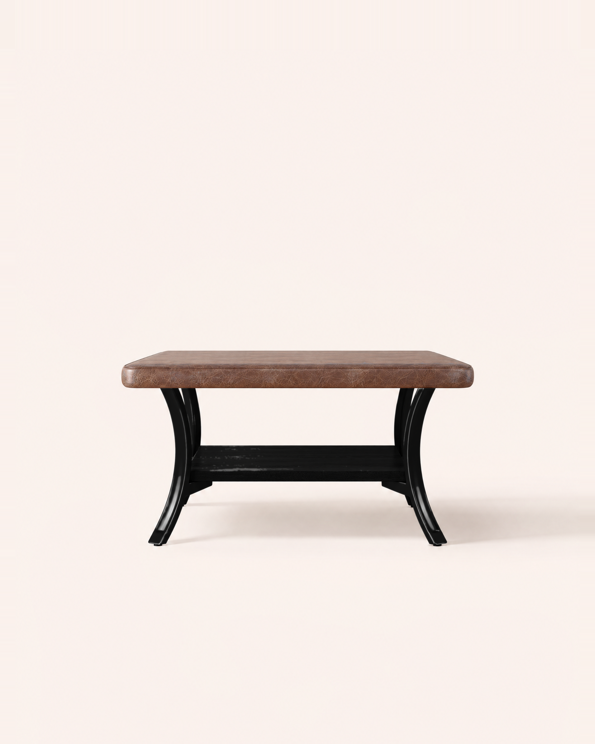 POSITY Cognac met zwarte accenten, Pesaro salontafel, productfoto