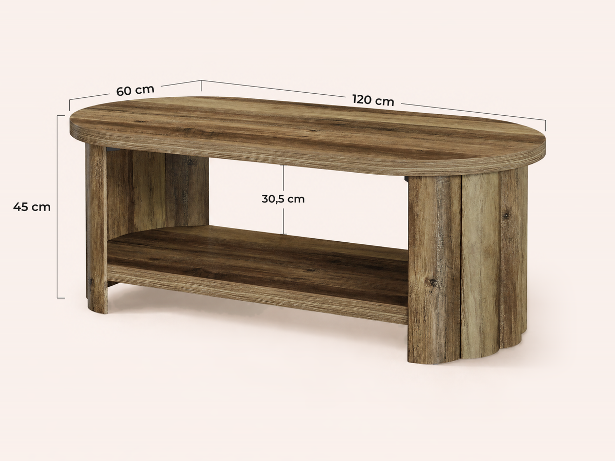 Maatvoering Pienza salontafel