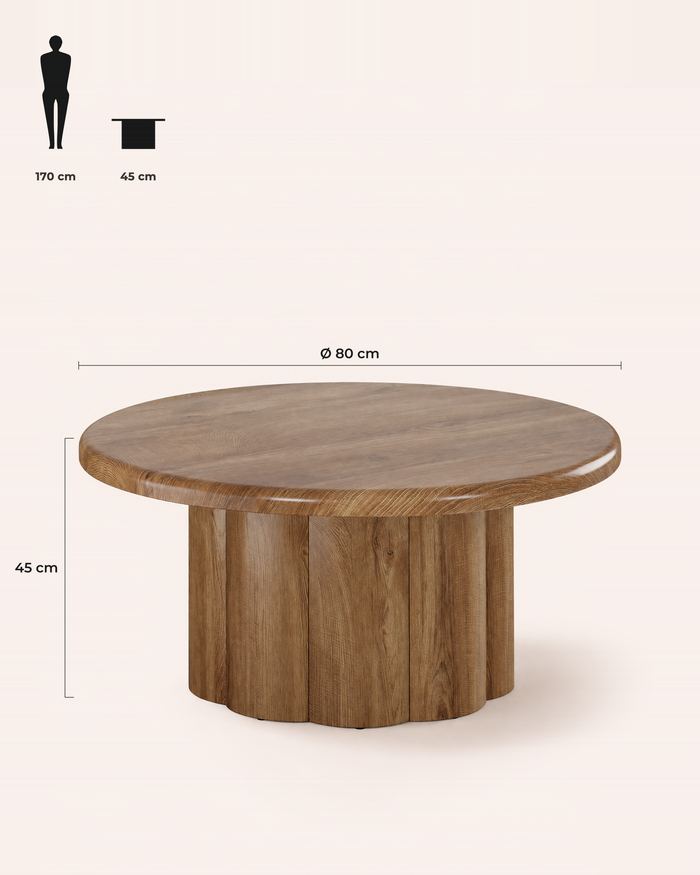 POSITY Donkerbruin, Rimini salontafel, maatvoering