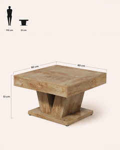 POSITY Lichtbruin, Secchia salontafel, maatvoering