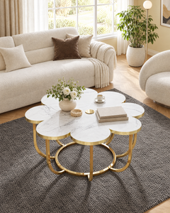 POSITY Wit marmer met gouden accenten, Serchio salontafel, tweede sfeerbeeld
