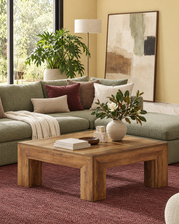 POSITY Warm bruin, Spello salontafel, sfeerbeeld in de woonkamer