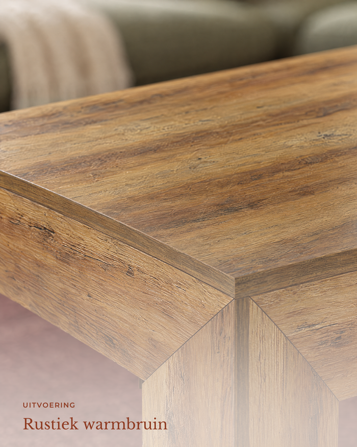 POSITY Warm bruin, Spello salontafel, detail van het blad