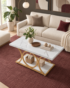POSITY Wit marmer met gouden accenten, Tanaro salontafel, tweede sfeerbeeld
