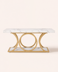 POSITY Wit marmer met gouden accenten, Tanaro salontafel, productfoto