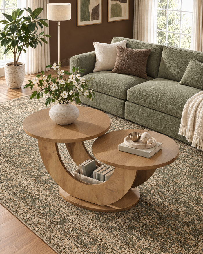 POSITY Warm bruin, Todi salontafel, tweede sfeerbeeld