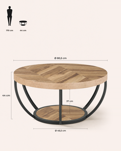 POSITY Lichtbruin, Varese salontafel, maatvoering