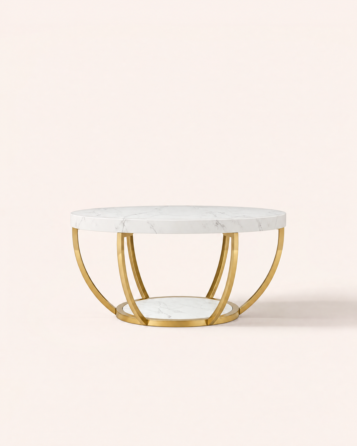 POSITY Wit marmer met gouden accenten, Varese salontafel, productfoto