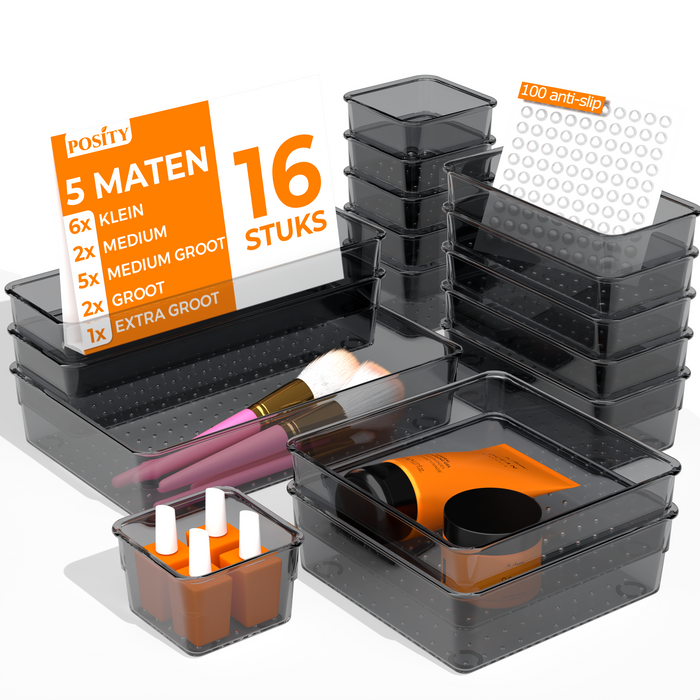 POSITY Zwart 16 stuks